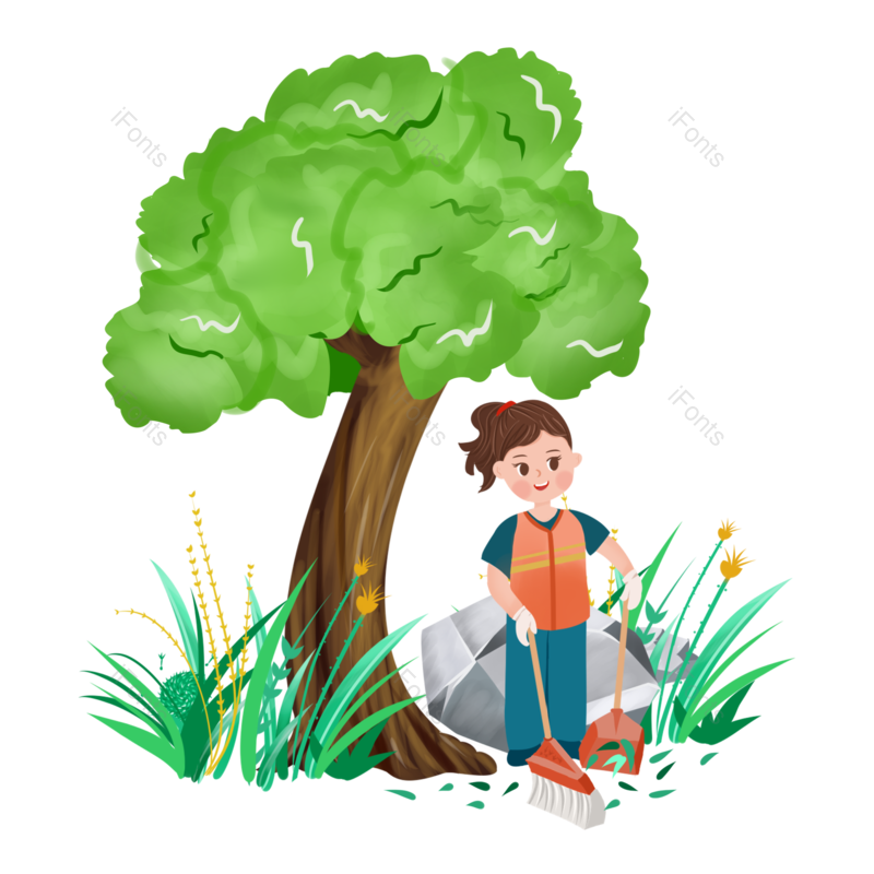 劳动节图片,花草元素,树叶PNG,五一免抠素材
